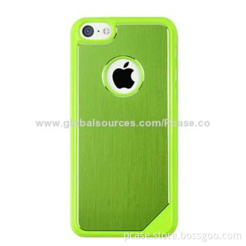 Aluminum Metal Cover for iPhone 5C, Cutout for Cameras and Logos, OEM Orders Welcomed